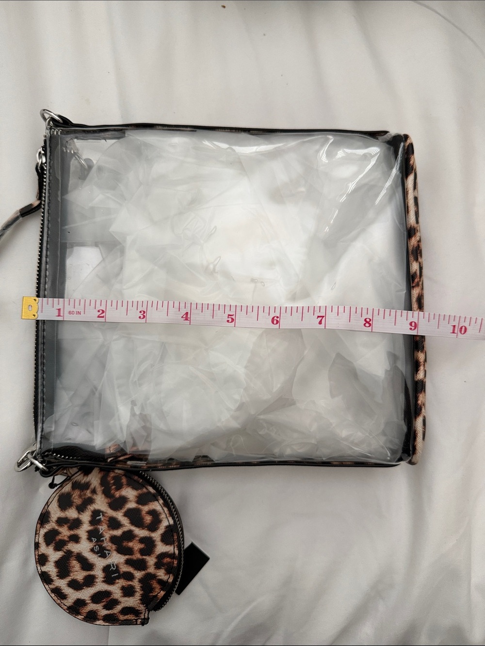 Tahari Leopard Print Clear Crossbody - Picture 4 of 6